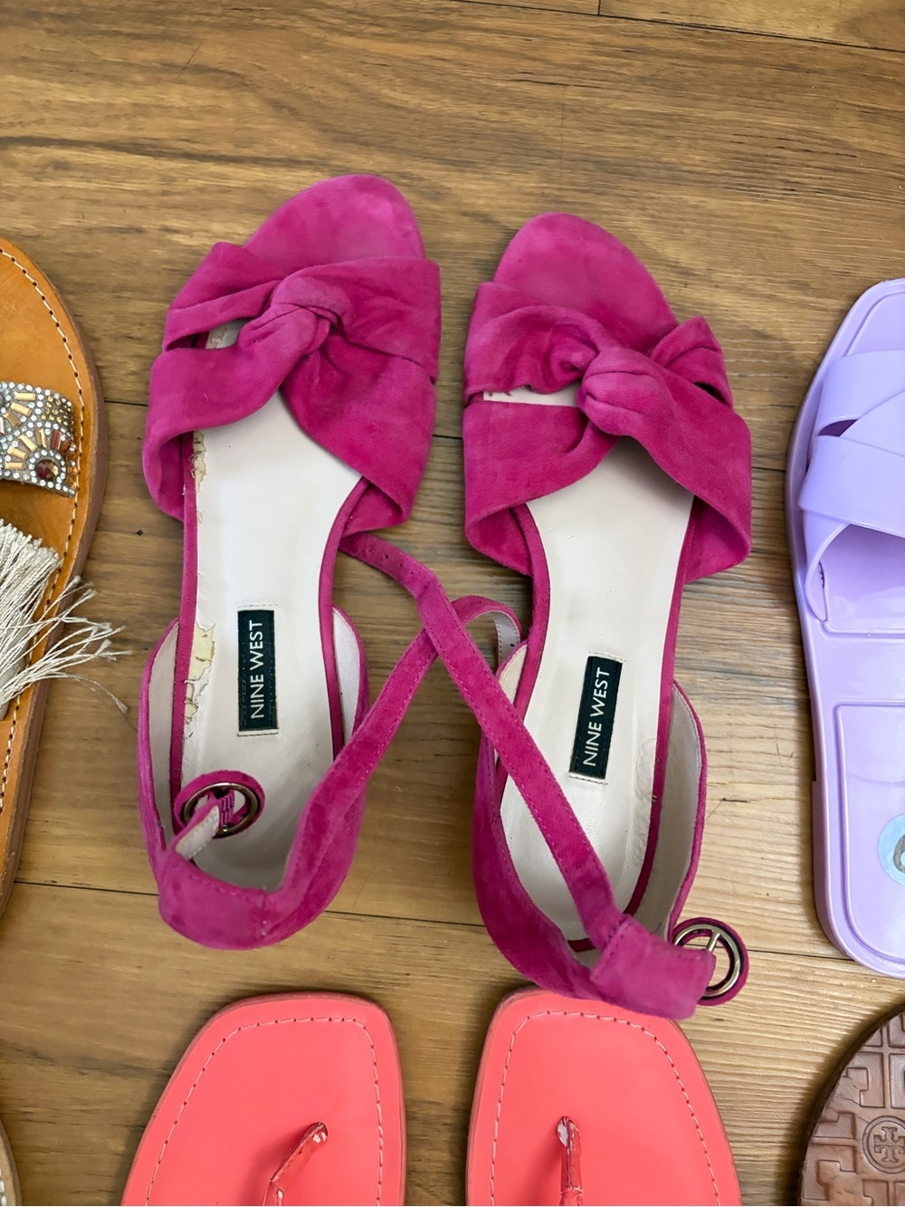 Tommy Hilfiger Tory Burch Nine West Sandals bundle - Picture 5 of 9